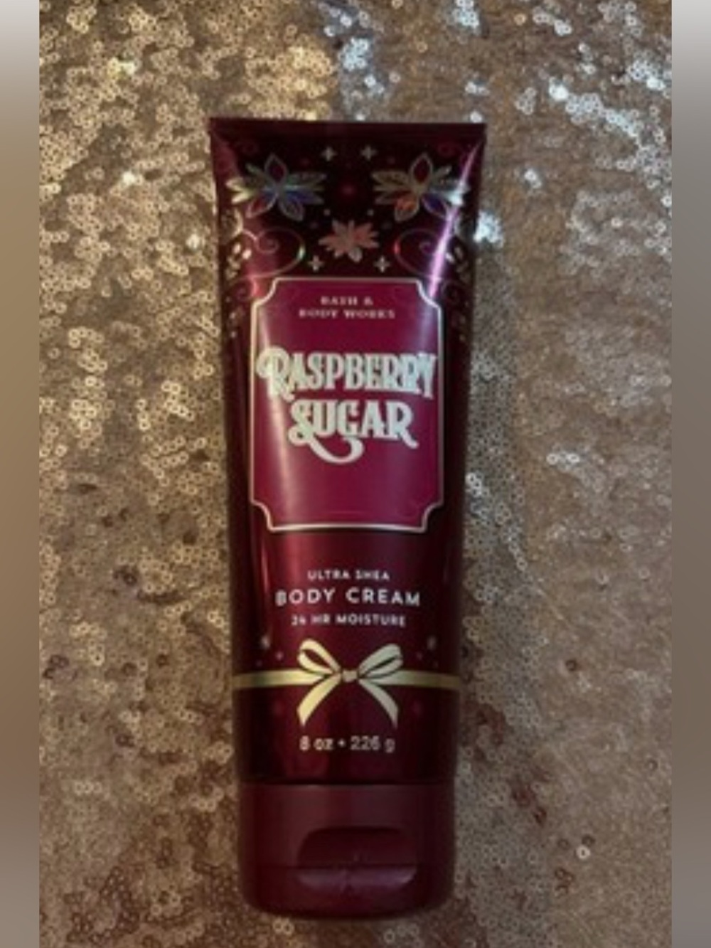 NWT Bath & Body Works Raspberry Sugar Shea Ultra Shea Body Cream Full Size 8 oz.